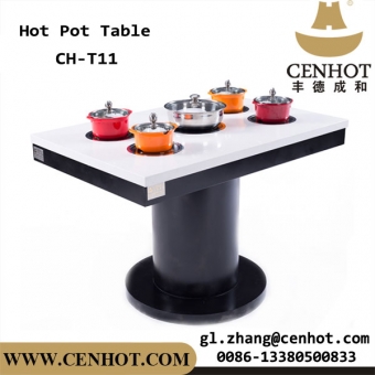Commercial Customized Restaurant Dining Table Indoor Hot Pot Table