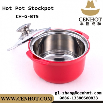 Chinese Mini Hot-pot Cookware Colourful Stainless Steel Hotpot Cooking Set