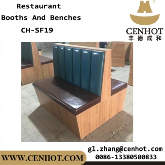 CENHOT Wooden Restaurant High Back Booth Seating With 2 Sides