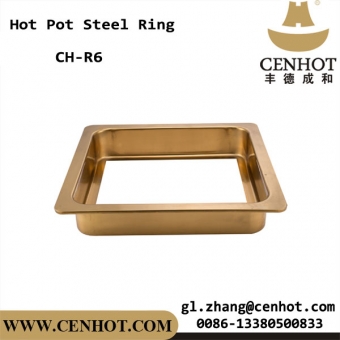 CENHOT Square Golden Sunken Steel Rings On The Hot Pot Tables