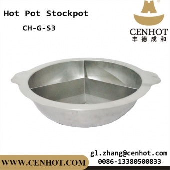 CENHOT Stainless Steel Hot Pot Cookware With Three Divided