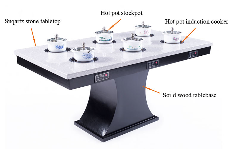 Hot Pot Table With Induction Cooker - CENHOT