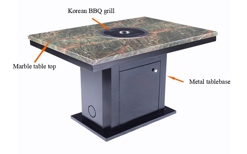 CENHOT Hot Selling Restaurant Korean BBQ Table With Grill Manufacturers