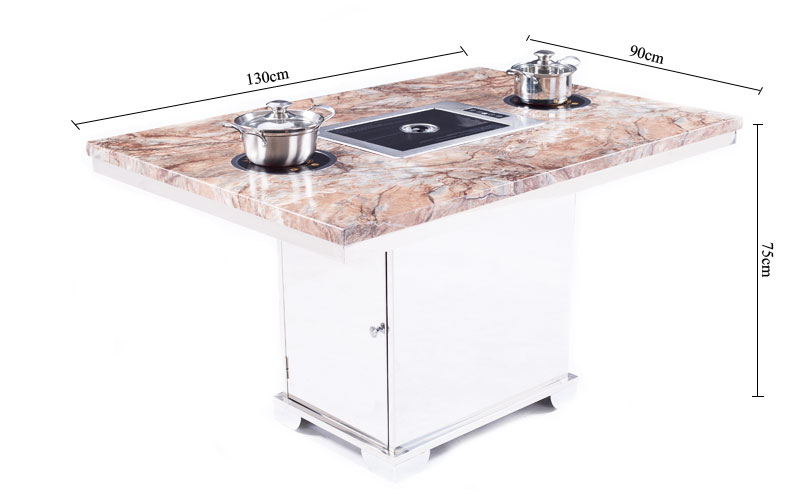 Smokeless Hot Pot With Korean Barbecue grill Tables' size-CENHOT