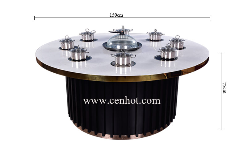 CENHOT Shabu Shabu And Steam Hot Pot Table size