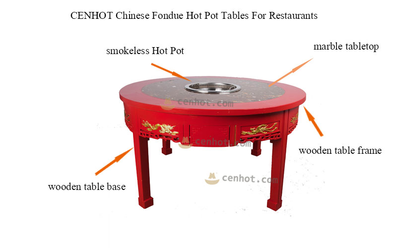 Chinese Fondue Hot Pot Tables For Restaurants - CENHOT