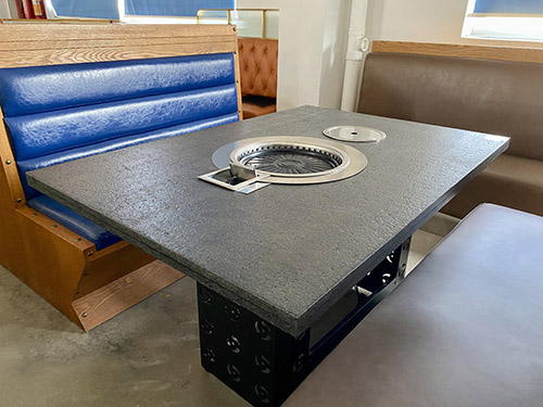 Korean BBQ table with gas grill Korean BBQ table with gas grill