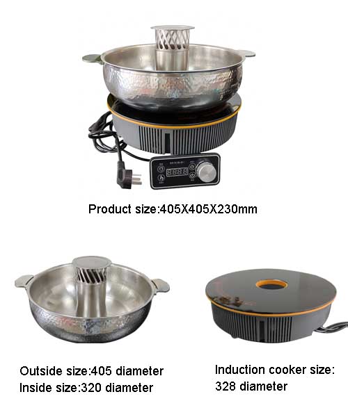 Commercial Chinese hot pot cooker with smokeless Commercial Chinese hot pot cooker with smokeless