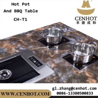 CENHOT Hot Pot With Korean Barbucue grill Table For Restaurant 