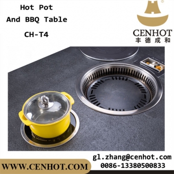 CENHOT Korean Style Restaurant BBQ Grill Hotpot Table For Wholesale 