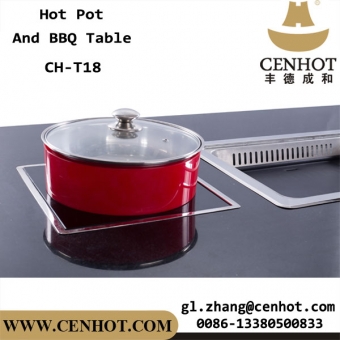 CENHOT Restaurant Furniture Built-in Type Korean Hot-pot Bbq Grill Tables 