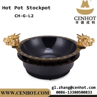 CENHOT Dragon Head Hot Pot Stock Pots With Enamel Coat 