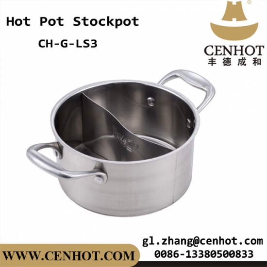 Hot Pot with Divider Stainless Steel Hot Pot Divided Hot Pot Pan Household Hot  Pot Stock Pot 
