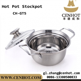 CENHOT Stainless Professional Hot Pot Cooking Pots With Glass Lid China