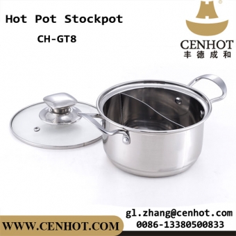 CENHOT Small Electric Hot Pot With Divider With Glass Lid China