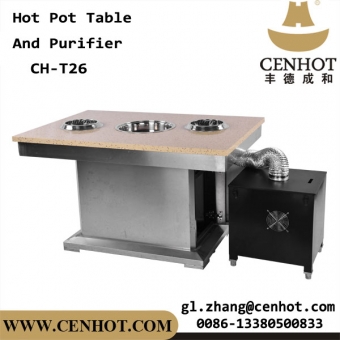 CENHOT Smoke-free Restaurant Hot Pot Table With Purifier Manufacturers