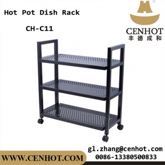 CENHOT Metal Hot Pot Dish Racks With Three-layer For Restaurant