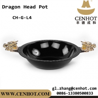 CENHOT Big Size Enamel Stock Pot With Dragon Heads For Restaurant