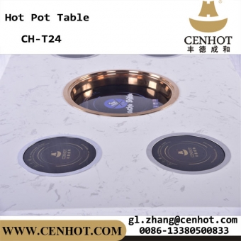 CENHOT Quartz Stone Hot Pot Table 1 Big With 4 Small Single Hot Pot 