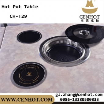 CENHOT Built In Hot Pot & Korean BBQ Tables Custom Made For Sale China 