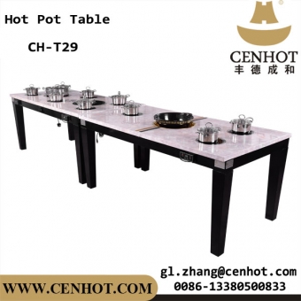 CENHOT Long Square Hot Pot & Korean BBQ Tables Custom Made For Sale China