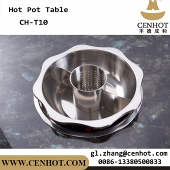 CENHOT Quality Marble Restaurant Hot Pot Tables For Sale China 