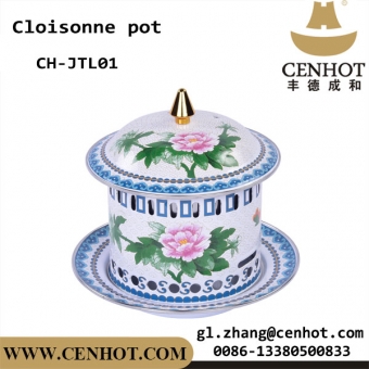CENHOT Chinese Cloisonne Hotpot Fondue Pot