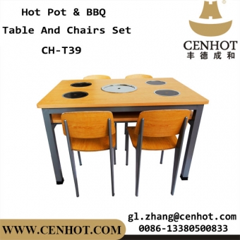 CENHOT Hot Pot & BBQ Table And Chairs Setting For Sale China 