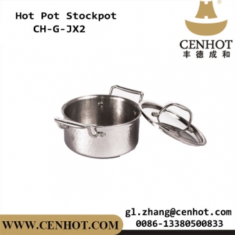 CENHOT Stainless Steel Hot Pot Soup Pots With Glass Lid