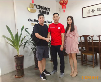 American customer visited us for seeing barbecue equipment - CENHOT